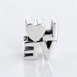 Colorful Love Crystal Bead Charm for Bracelet DIY Jewelry