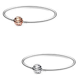 925 Silver Love Knot Bracelet Bangle