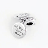 Sisters Crystal Pendant 925 Silver Charm Bead