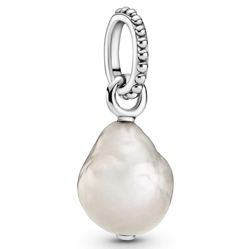 Baroque Pearl Pendant Beads for 925 Sterling Silver Bracelet