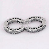 Small Hearts Crystal 925 Silver Earrings Wedding Gift