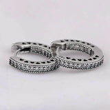 Small Hearts Crystal 925 Silver Earrings Wedding Gift