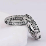 Small Hearts Crystal 925 Silver Earrings Wedding Gift