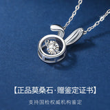 Zodiac Rabbit Moissanite Diamond Sterling Silvers S925 Necklace Female Pendant