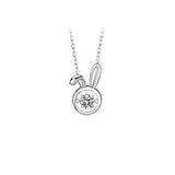 Zodiac Rabbit Moissanite Diamond Sterling Silvers S925 Necklace Female Pendant