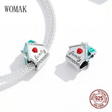 Sterling Silver Warm Home Charm for Bracelet Enamel Pendant