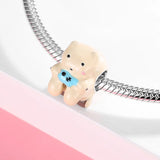Cat Cartoon Beads for Girls Bracelet DIY, S925 Sterling Silver Jewelry Beads