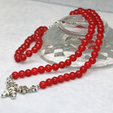 Bohemia Red Jades Chalcedony Stone Bracelet 6mm