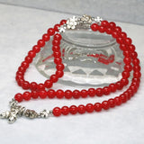 Bohemia Red Jades Chalcedony Stone Bracelet 6mm