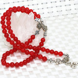 Bohemia Red Jades Chalcedony Stone Bracelet 6mm