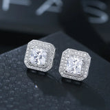 Real Silver Stud Earrings for Women - Wedding Jewelry