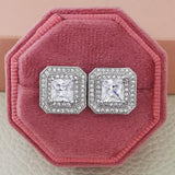 Real Silver Stud Earrings for Women - Wedding Jewelry