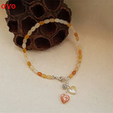 Gobi Jade Silk Jade Heart Bracelet Anklet Ethnic Woman