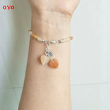 Gobi Jade Silk Jade Heart Bracelet Anklet Ethnic Woman