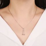 S925 Line Beads Link Necklace Women Clavicle Chain Fine Jewelry