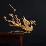 3D Phoenix Tiara Ethnic Hair Jewelry Cheongsam Tassel Accessory