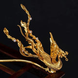 3D Phoenix Tiara Ethnic Hair Jewelry Cheongsam Tassel Accessory