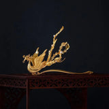 3D Phoenix Tiara Ethnic Hair Jewelry Cheongsam Tassel Accessory