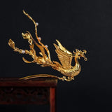 3D Phoenix Tiara Ethnic Hair Jewelry Cheongsam Tassel Accessory