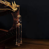 3D Phoenix Tiara Ethnic Hair Jewelry Cheongsam Tassel Accessory