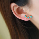 Turquoise Earrings Chinese Ancient Craft Women's Jewelry