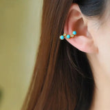 Turquoise Earrings Chinese Ancient Craft Women's Jewelry