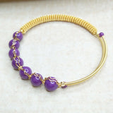 Purple Sugilite Stone Crystal Bracelet for Women