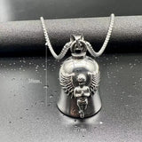 Angel Bell Pendant Stainless Steel Lucky Exorcism Bell