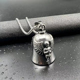 Angel Bell Pendant Stainless Steel Lucky Exorcism Bell
