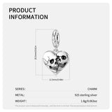 Skull Pendant DIY Beaded Bracelet S925 Silver Accessories
