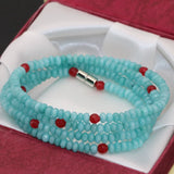 Multilayer Amazonite Stone Bracelet with Magnetic Clasp