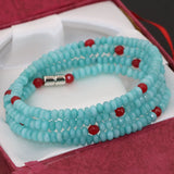 Multilayer Amazonite Stone Bracelet with Magnetic Clasp
