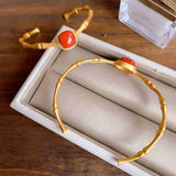 Geometric Enamel Porcelain Bracelet Chinese Retro Bohemian Women's Jewelry