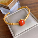 Geometric Enamel Porcelain Bracelet Chinese Retro Bohemian Women's Jewelry