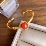Geometric Enamel Porcelain Bracelet Chinese Retro Bohemian Women's Jewelry