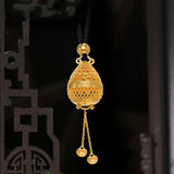 Chinese Retro Hollow Necklace Pendant Unique Silver Jewelry