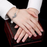 Natural Hetian Jade Butterfly Carving Bracelet Retro Charm Women's Jewelry