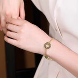 Hetian Jade Buckle Gourd Bracelet Retro Charm Women's Jewelry