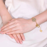 Hetian Jade Buckle Gourd Bracelet Retro Charm Women's Jewelry
