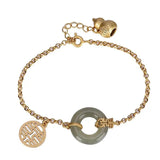 Hetian Jade Buckle Gourd Bracelet Retro Charm Women's Jewelry