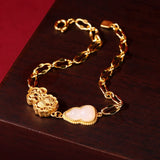 Natural Hotan Jade Gourd Bracelet for Women