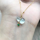 Chalcedony Gourd Pendant Necklace - Chinese Retro Charm Jewelry