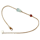 Natural Ice Chalcedony Gourd Bracelet, Chinese Retro Charm Silver Jewelry