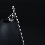 Classic Bamboo Hairpin & Silver Jewelry Set