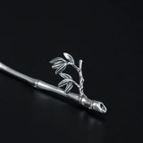Classic Bamboo Hairpin & Silver Jewelry Set