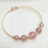 Hand-made Pink Purple Crystal Bracelet for Women