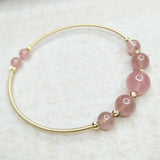 Hand-made Pink Purple Crystal Bracelet for Women