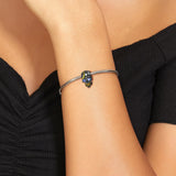 Dark Wind Skull Head Beading S925 Silver Bracelet DIY Accessories