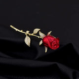 Rose Enamel Pin Brooch for Women