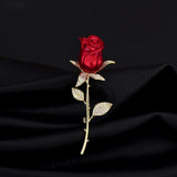 Rose Enamel Pin Brooch for Women